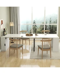Streamdale Extendable Dining Table with Outlet & Storage