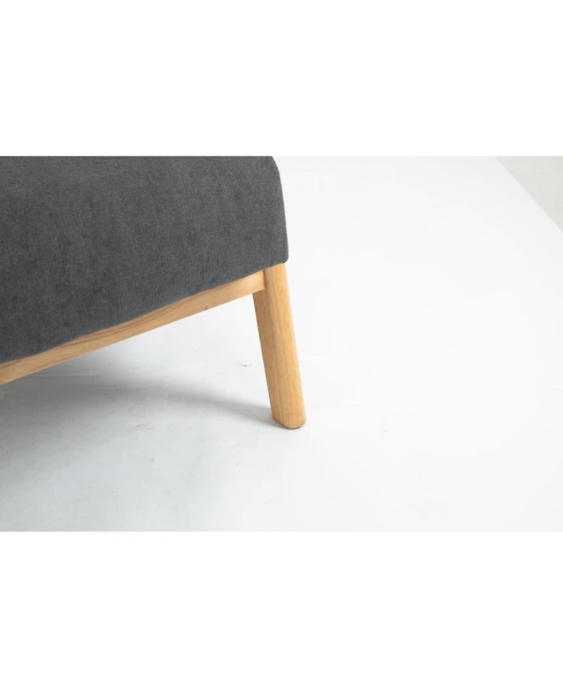 Streamdale Furniture Streamdale Mid Century Accent Chair with Wood Frame & Waist Cushion