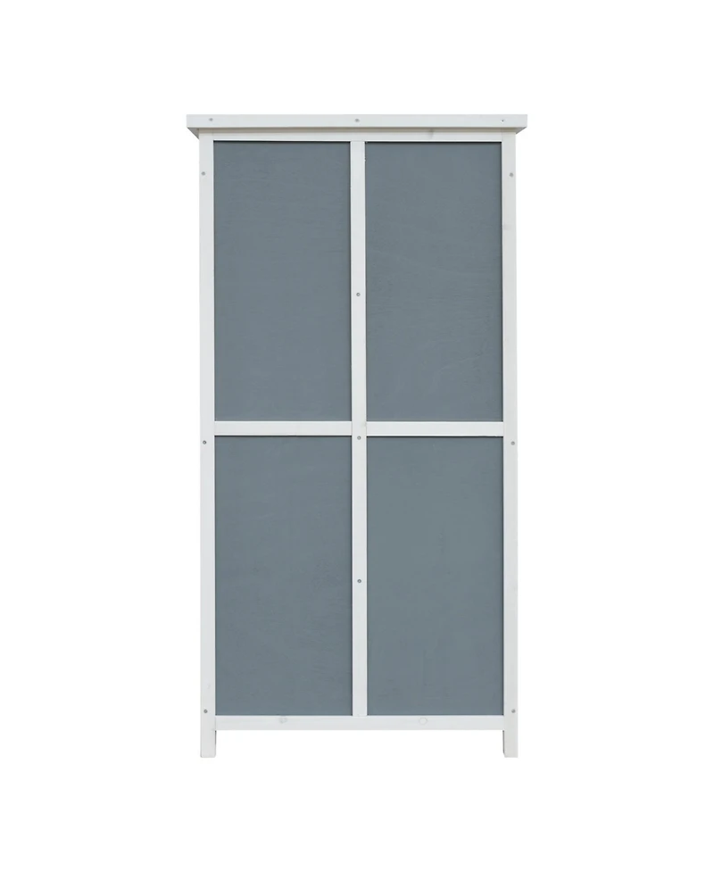 Streamdale Furniture 54" Storage Shed w/ Sloped Roof & 5 Compartments