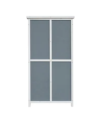 Streamdale Furniture 54" Storage Shed w/ Sloped Roof & 5 Compartments