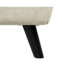 Streamdale Furniture Foldable Linen Chaise Lounge Bed - Beige