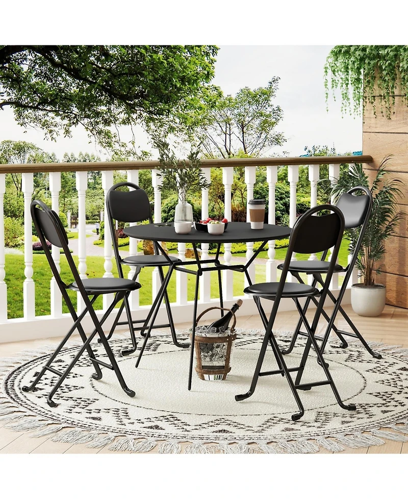 Streamdale Furniture Streamdale Folding Stool with Backrest - Padded