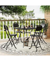 Streamdale Furniture Streamdale Folding Stool with Backrest - Padded