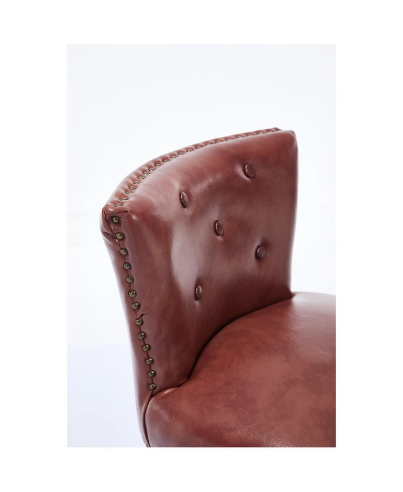 Streamdale Furniture Cow Leather & Wood Bar Stool - 29.5" Kitchen/Pub Height