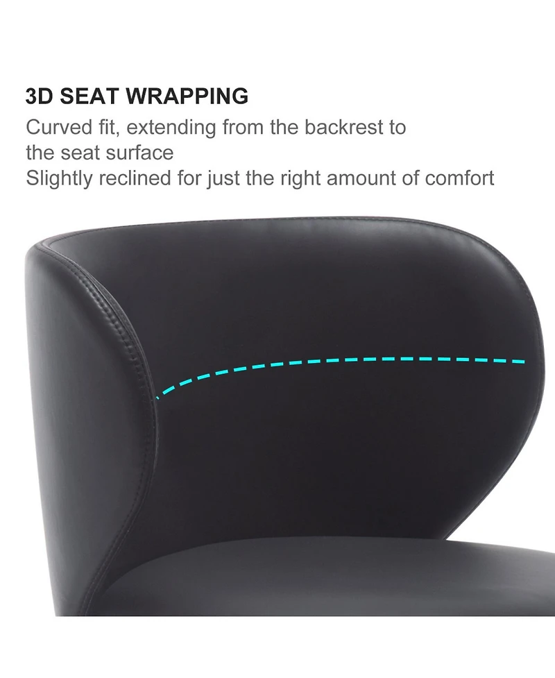 Streamdale Furniture Titanium Leather Bar Stool, Swivel Adjustable Height