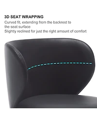 Streamdale Furniture Titanium Leather Bar Stool, Swivel Adjustable Height