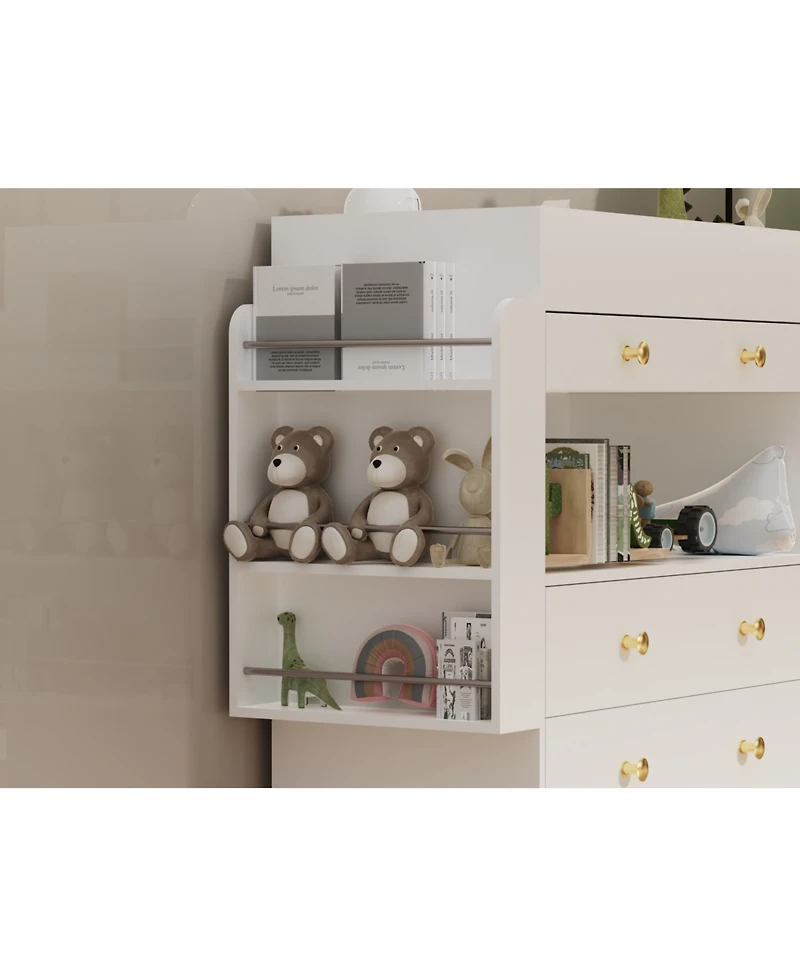 Streamdale Furniture Streamdale Modern Changing Table Dresser - 3 Drawers, White