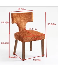 Streamdale Furniture Streamdale Mid Century Modern Blue Dining Chairs (Set of 2 )