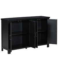 Streamdale Furniture 4-Door Sideboard with Adjustable Shelves and Retro Handles