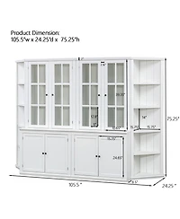 Streamdale Furniture Retro Display Cabinets & Bookshelves Wall Unit