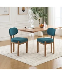 Streamdale Furniture Modern Fabric Upholstered Dining Chairs (Set of 2)
