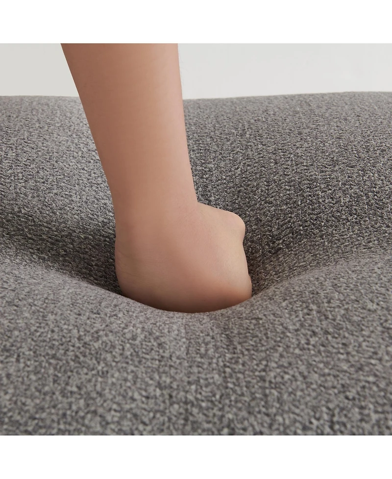 Streamdale Furniture Luxury Velvet 4-Seater Sofa with Footstool & Throw Pillows