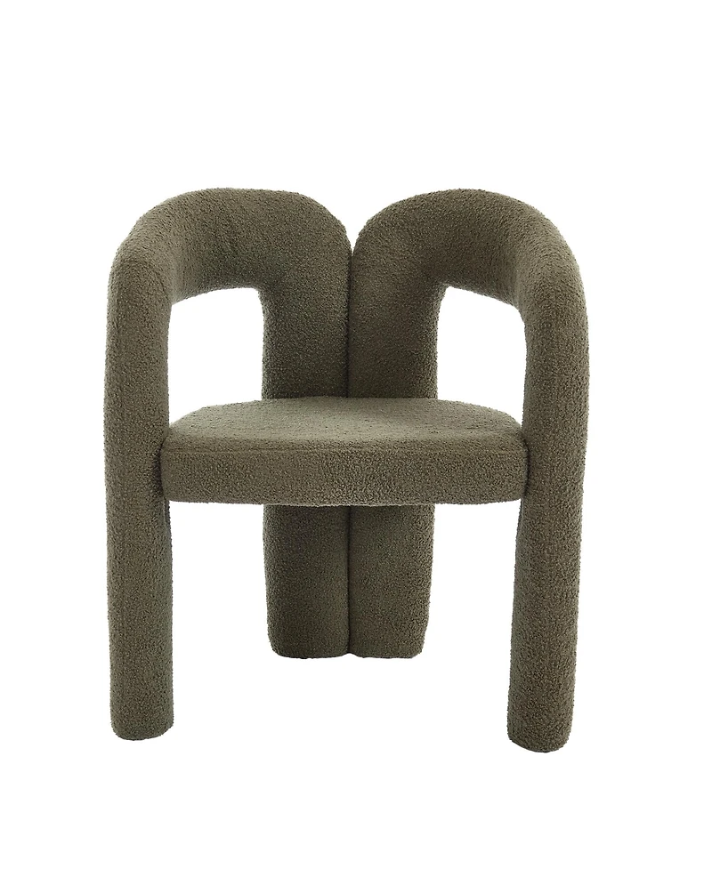 Streamdale Furniture Velvet Accent/Dining Chair Set of 2 (Olive Teddy)