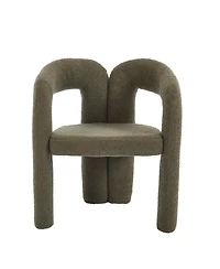 Streamdale Furniture Velvet Accent/Dining Chair Set of 2 (Olive Teddy)