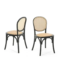 Streamdale Furniture Rattan Dining Chairs (Set of 2) - Vintage Style, No Assembly