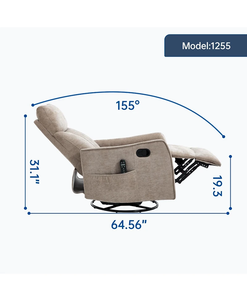 Streamdale Furniture Streamdale Heat & Massage Rocker Recliner