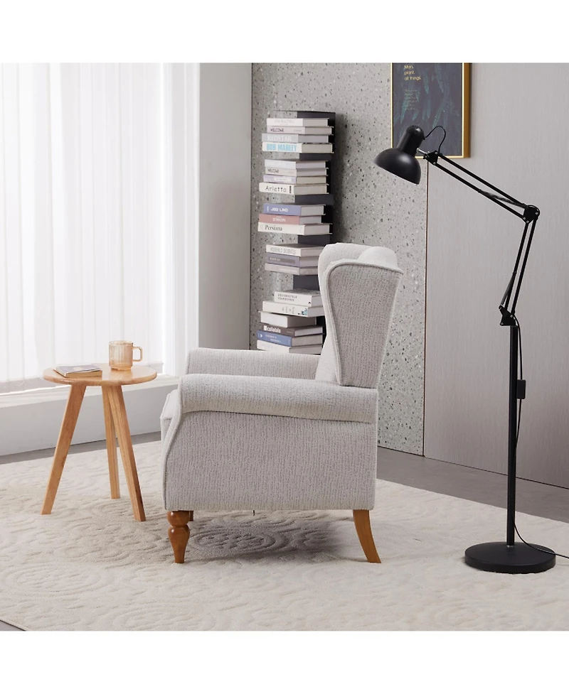 Streamdale Furniture Streamdale Vintage Armchair & Wood Coffee Table Set