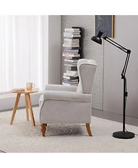 Streamdale Furniture Streamdale Vintage Armchair & Wood Coffee Table Set