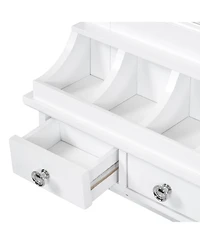 Streamdale Furniture Floating Makeup Vanity with Mirror & Storage