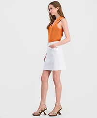 I.n.c. International Concepts Women's Mid-Rise Denim Mini Skirt, Macy's Exclusive