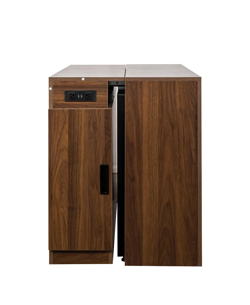 Streamdale Furniture Extendable Dining Table with Outlet & Storage