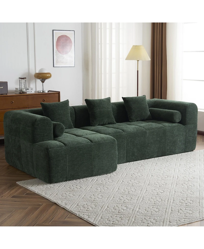 Streamdale Furniture 101" Sectional Sofa Modular Couch Deep Seating & Pockets