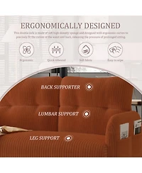 Streamdale Furniture Streamdale Corduroy Double Sofa - Living Room/Bedroom