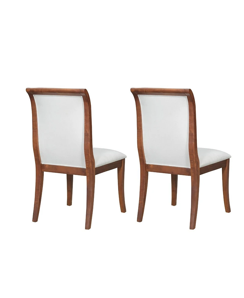Streamdale Furniture Streamdale Walnut Upholstered Dining Chairs (Set of 2)