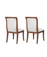 Streamdale Furniture Streamdale Walnut Upholstered Dining Chairs (Set of 2)