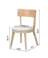 Streamdale Furniture Mid-Century Round Dining Set- Table & 2 Chairs