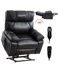 Streamdale Furniture Streamdale Leatheraire Power Lift Recliner with Heat & Massage