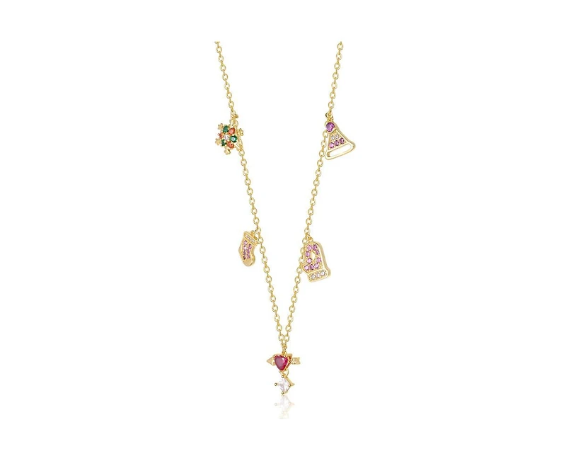 GiGiGirl Teens 14K Gold Plated Cubic Zirconia Charm Necklace