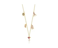 GiGiGirl Teens 14K Gold Plated Cubic Zirconia Charm Necklace