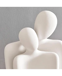 Danya B Hans White Nesting Two Piece Couple Matte Ceramic Sculpture Set