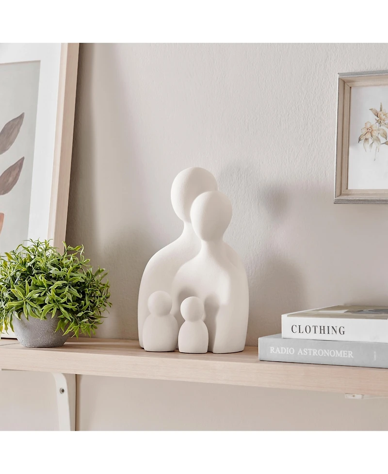Danya B Hans White Nesting Family of 4 Matte Ceramic Sculpture Set
