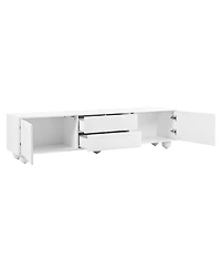 Streamdale Furniture Arched Door Tv Stand with Drawers for TVs up to 75", 5 Iron Legs
