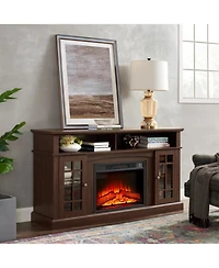 Streamdale Furniture Streamdale Tv Stand with Fireplace for TVs Up to 65", Espresso