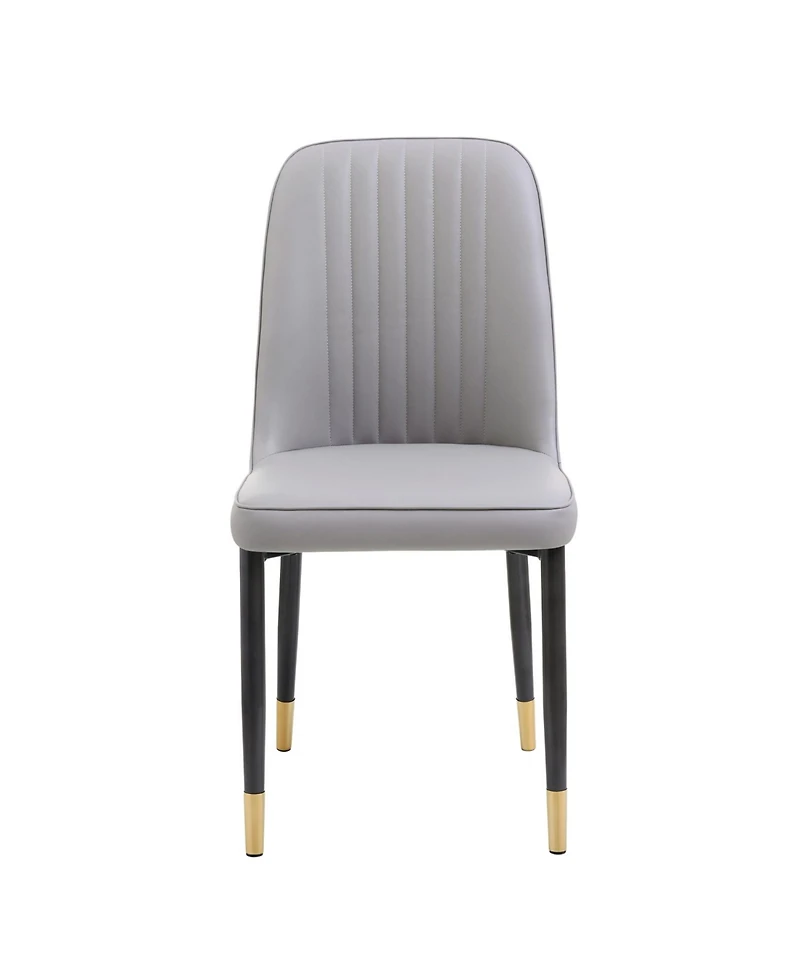 Streamdale Furniture Grey Dining Chairs (Set of 2) - Cushioned, Modern Kitchen/Living Room