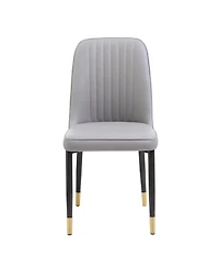 Streamdale Furniture Grey Dining Chairs (Set of 2) - Cushioned, Modern Kitchen/Living Room