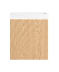 Streamdale Furniture 18.5" Wall-Mount Vanity, Resin Sink, Soft Close