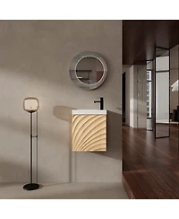 Streamdale Furniture 18.5" Wall-Mount Vanity, Resin Sink, Soft Close