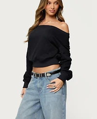 Edikted Women's Christy Off Shoulder Sweatshirt