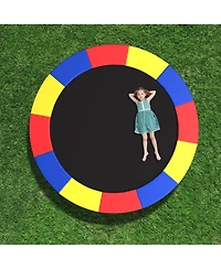 Gymax 12FT Trampoline Spring Cover w/Split Design Waterproof Surface Epe Foam Padding