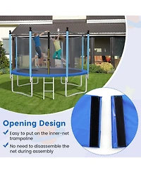 Gymax 12FT Trampoline Spring Cover w/Split Design Waterproof Surface Epe Foam Padding