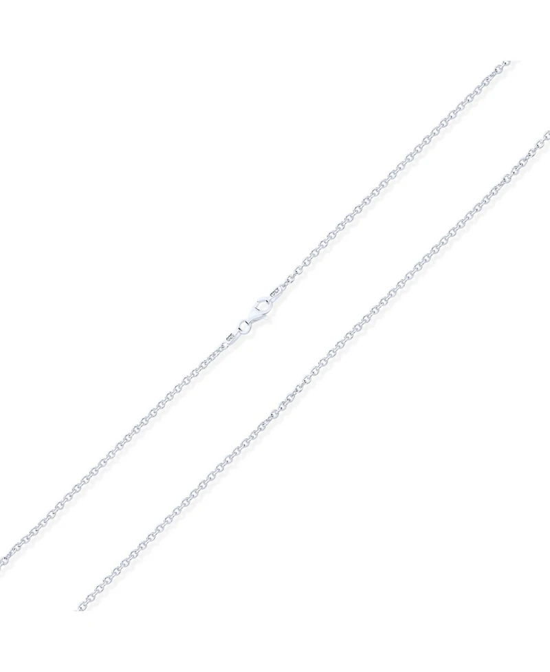 Bling Jewelry Classic Fine Thin 2.5MM Strong Rolo Link Cable Chain Necklace Men .925 Sterling Silver