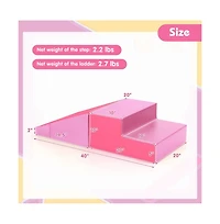 Hongge Soft Foam Climber Step and Slide Playset for Toddlers with Easy Clean Cover