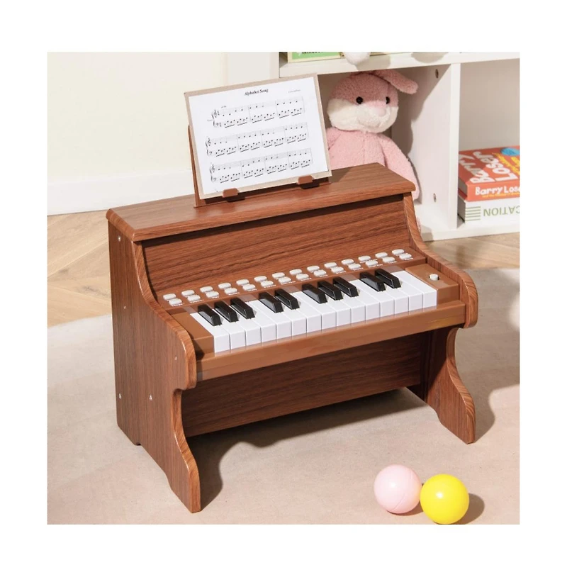 Kids Digital Piano Keyboard with Lighted Teaching Mode and Twenty Five Keys