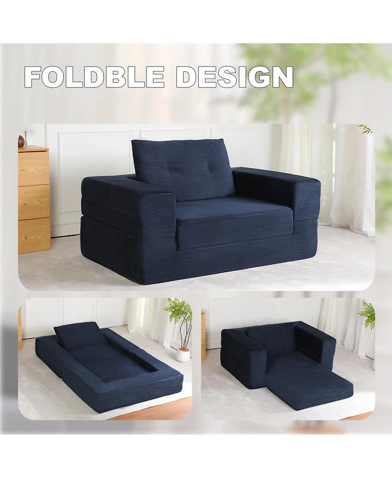 Aostirmotor Compression Dog Sofa Bed Modern Floor Couch With Pillow for Living Room Bedroom