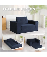 Aostirmotor Compression Dog Sofa Bed Modern Floor Couch With Pillow for Living Room Bedroom