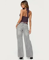 Edikted Women's Prima Twisted Split Front Halter Top